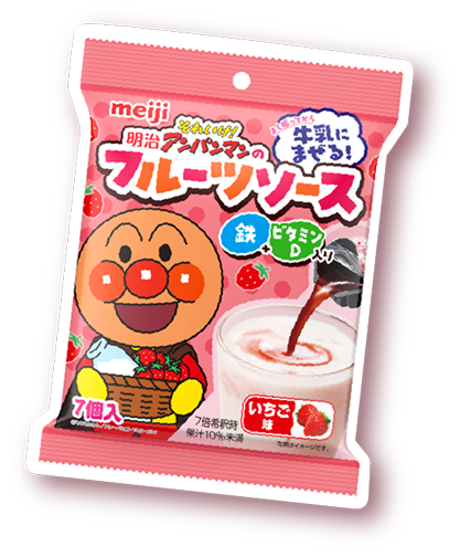 明治それいけ!アンパンマンのフルーツソース鉄+ビタミンD入りいちご味